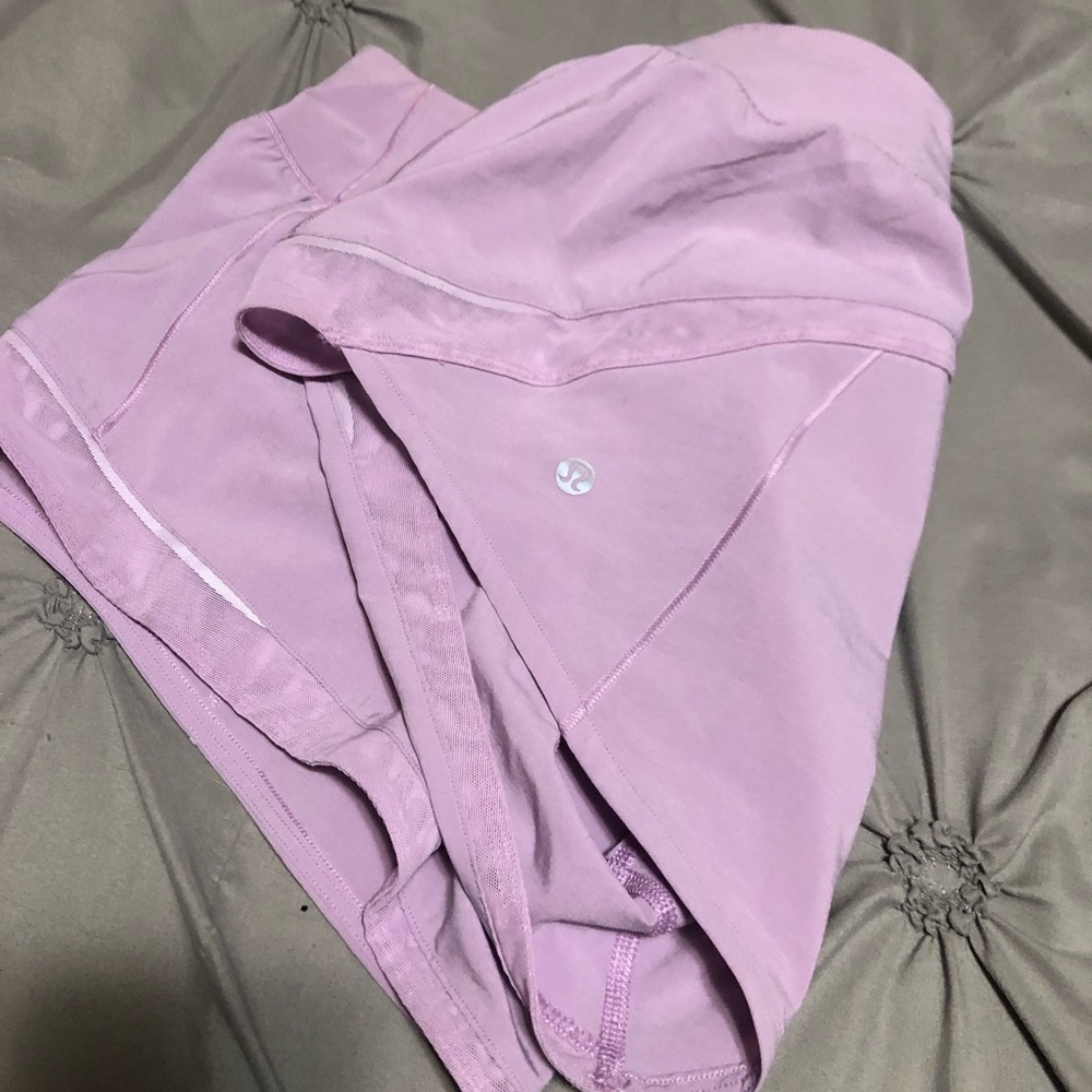 Beautiful lilac lululemon mesh running shorts